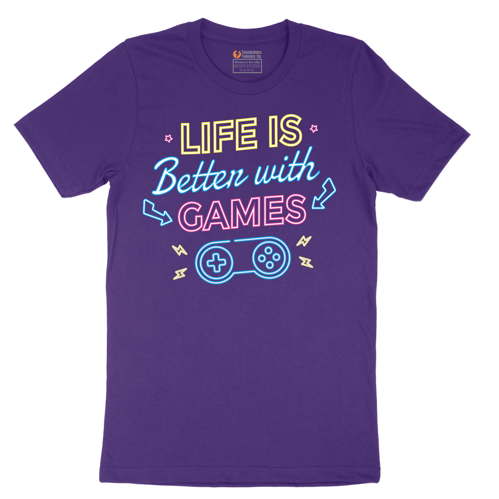 LIfe is Better with Games - Mens T-Shirt - Sizes S - 6XL