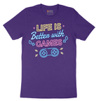 LIfe is Better with Games - Mens T-Shirt - Sizes S - 6XL