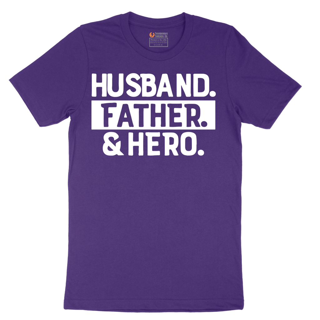 Husband Father Hero - Mens T-Shirt - Sizes S - 6XL