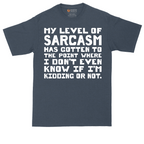 My Level of Sarcasm | Mens Tall T-Shirt