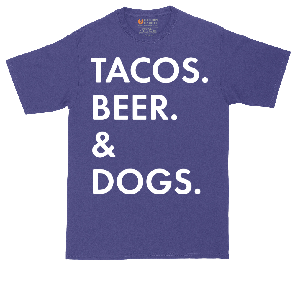 Tacos, Beer & Dogs | Mens Tall T-Shirt