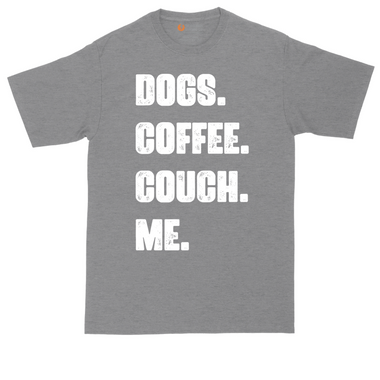 Dogs Coffee Couch Me | Mens Tall T-Shirt