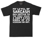 My Level of Sarcasm | Mens Tall T-Shirt