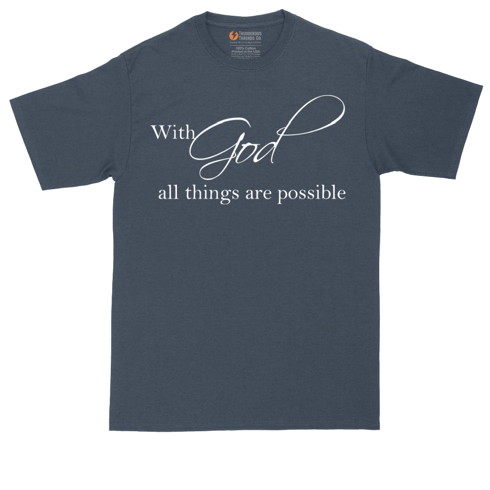 With God All Things are Possible | Mens Tall T-Shirt