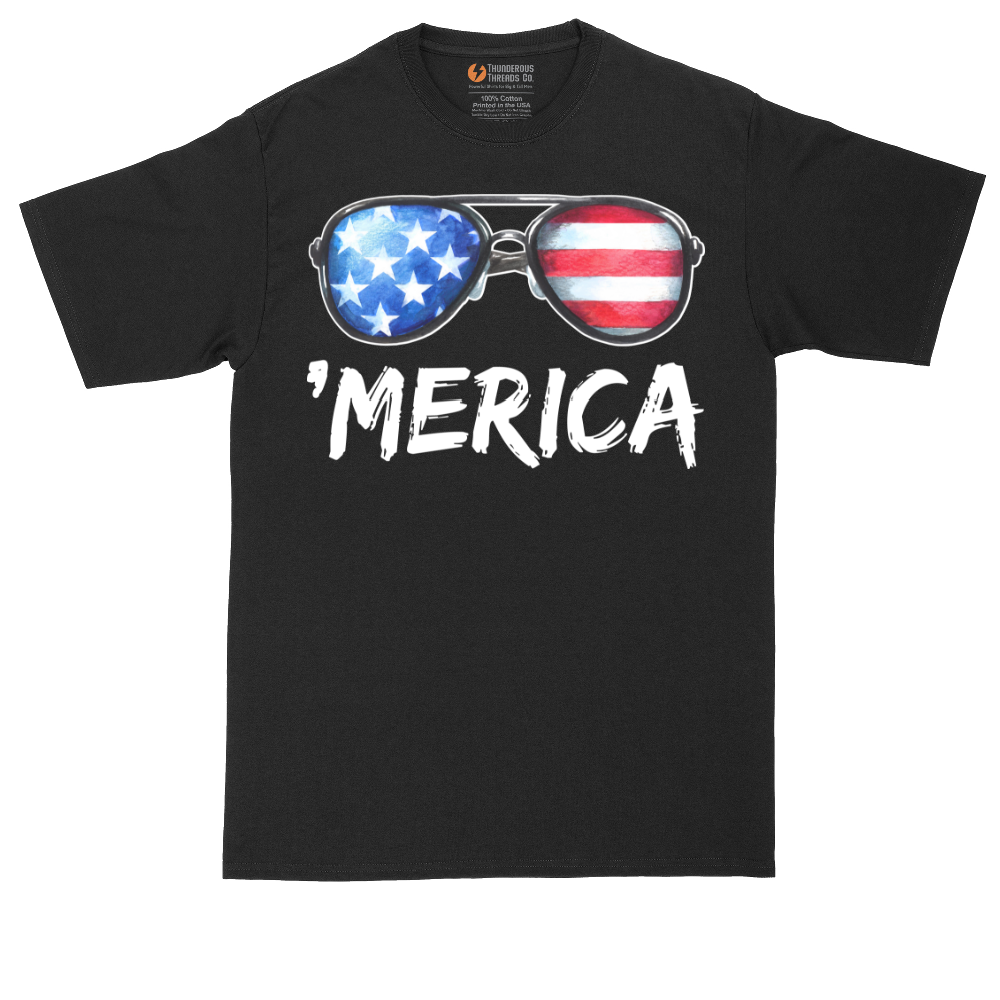 Flag Sun Glasses | Mens Tall T-Shirt