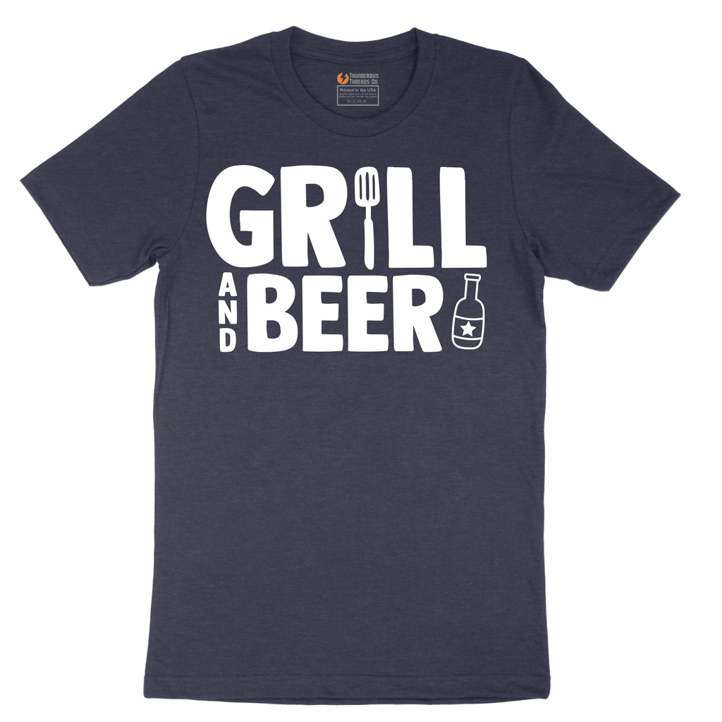 Grill and Beer - Mens T-Shirt - Sizes S - 6XL