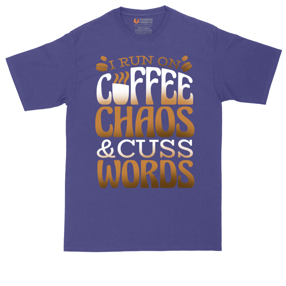 I Run on Coffee and Cuss Words | Mens Tall T-Shirt