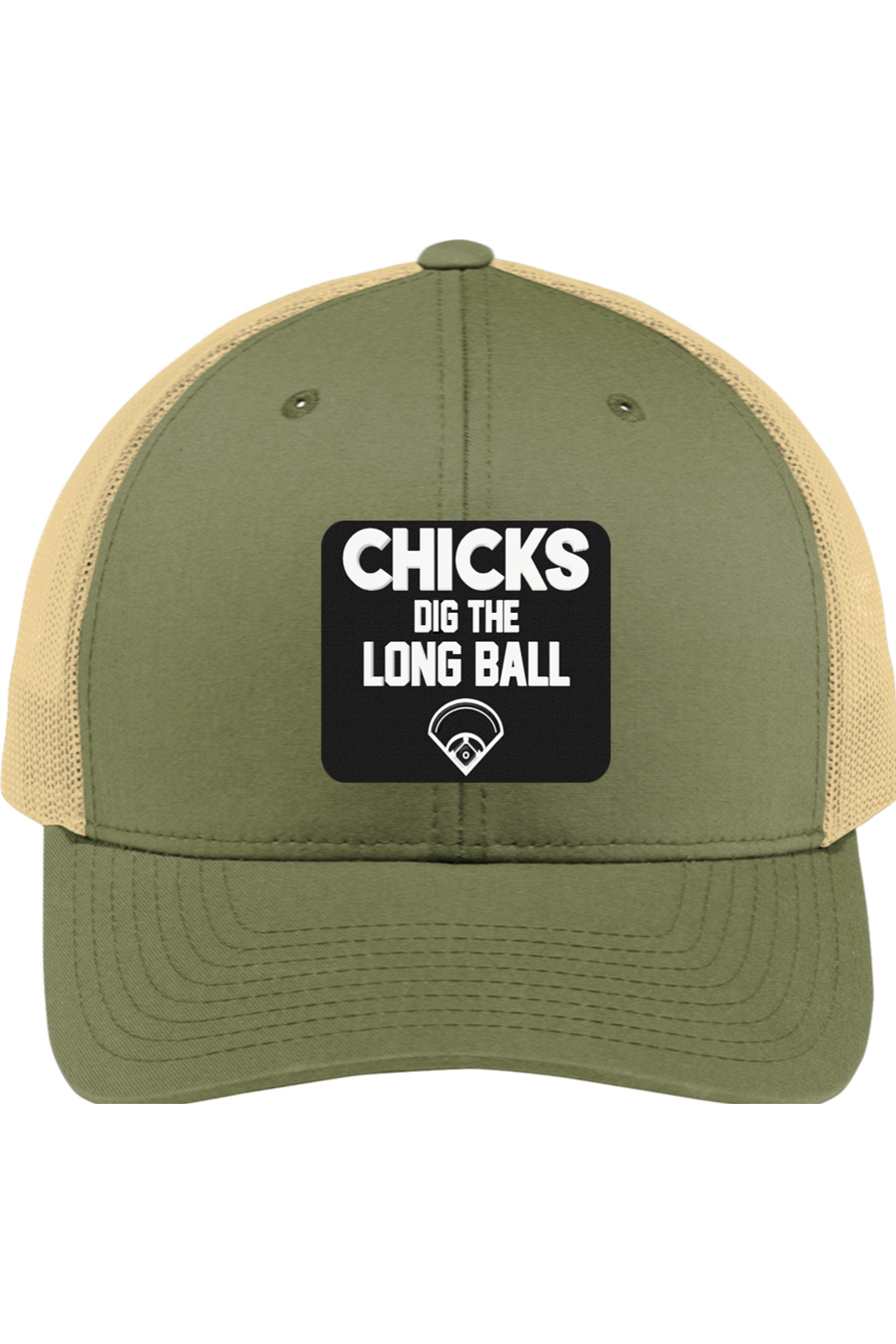 Chicks Dig the Long Ball - 3D Patch Trucker Hat