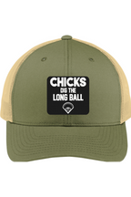 Chicks Dig the Long Ball - 3D Patch Trucker Hat