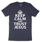Keep Calm and Trust Jesus - Mens T-Shirt - Sizes S - 6XL
