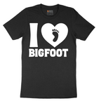 I Love Bigfoot - Mens T-Shirt - Sizes S - 6XL