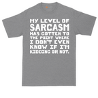 My Level of Sarcasm | Mens Tall T-Shirt