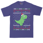T-Rex Ugly Christmas Sweater | Mens Tall T-Shirt