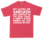 My Level of Sarcasm | Mens Tall T-Shirt