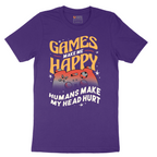 Games Make Me Happy Humans Make My Head Hurt - Mens T-Shirt - Sizes S - 6XL