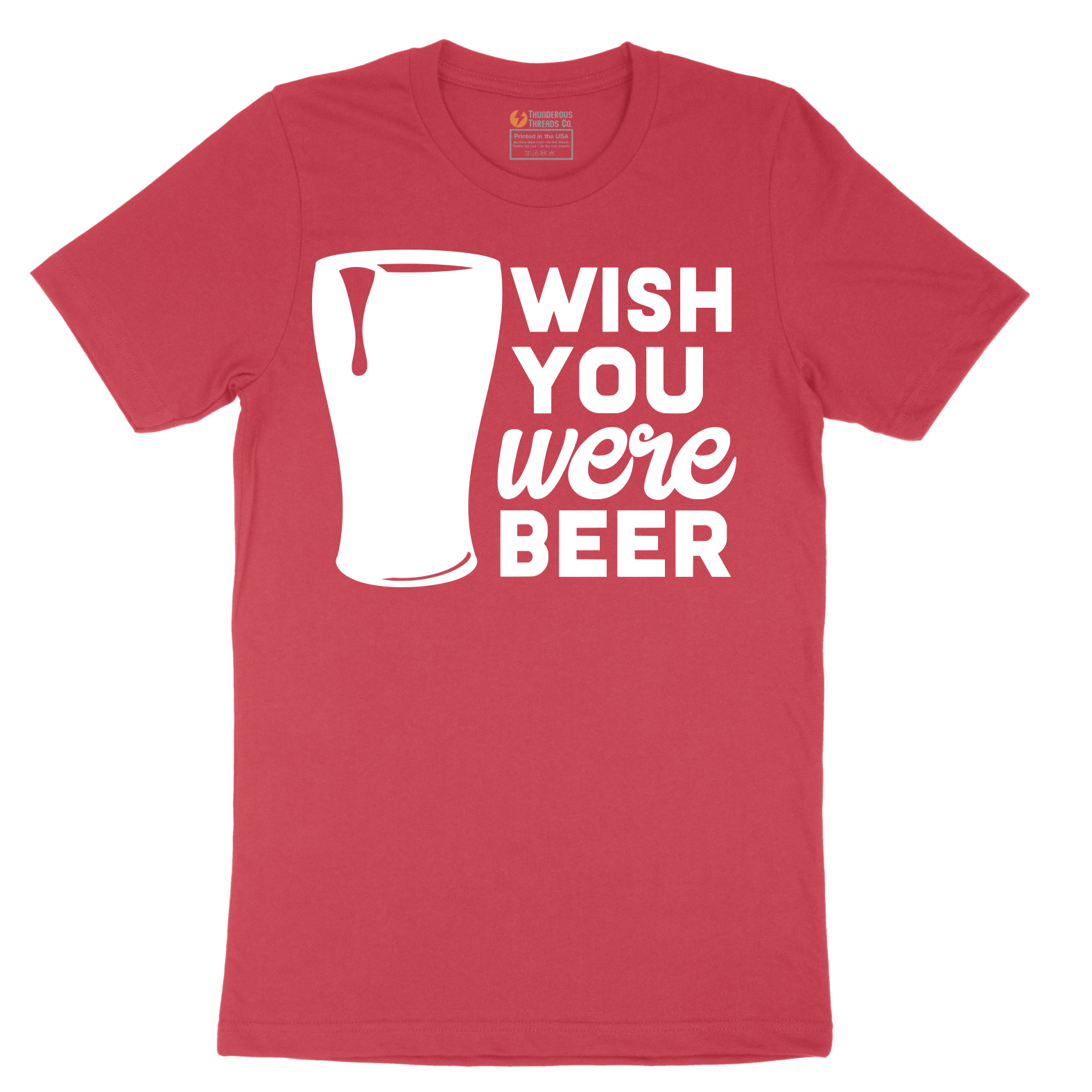 Wish You Were Beer - Mens T-Shirt - Sizes S - 6XL