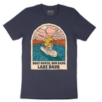 Boat Waves Sun Rays Lake Days - Mens T-Shirt - Sizes S - 6XL