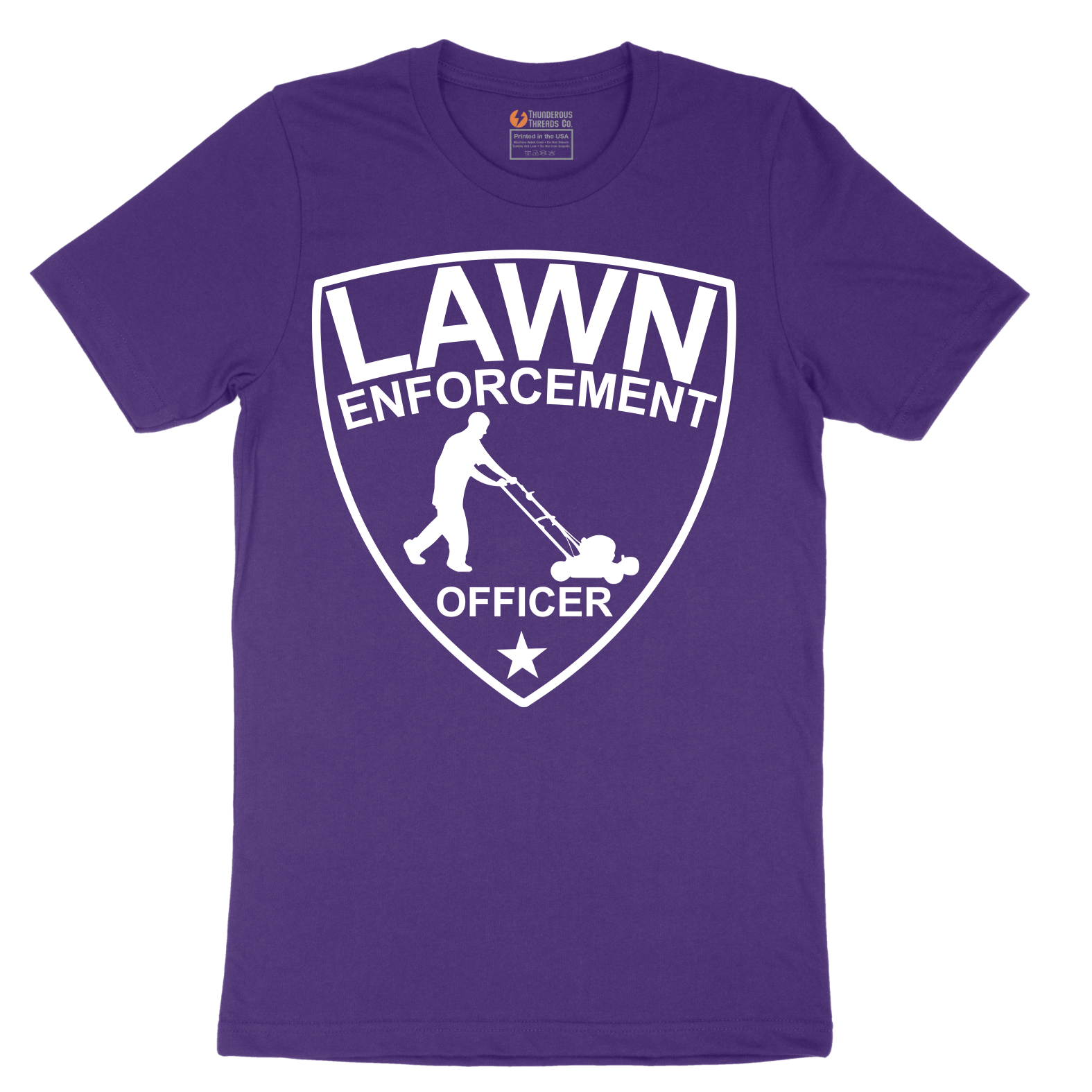 Lawn Enforcement Officer_Push Mower - Mens T-Shirt - Sizes S - 6XL