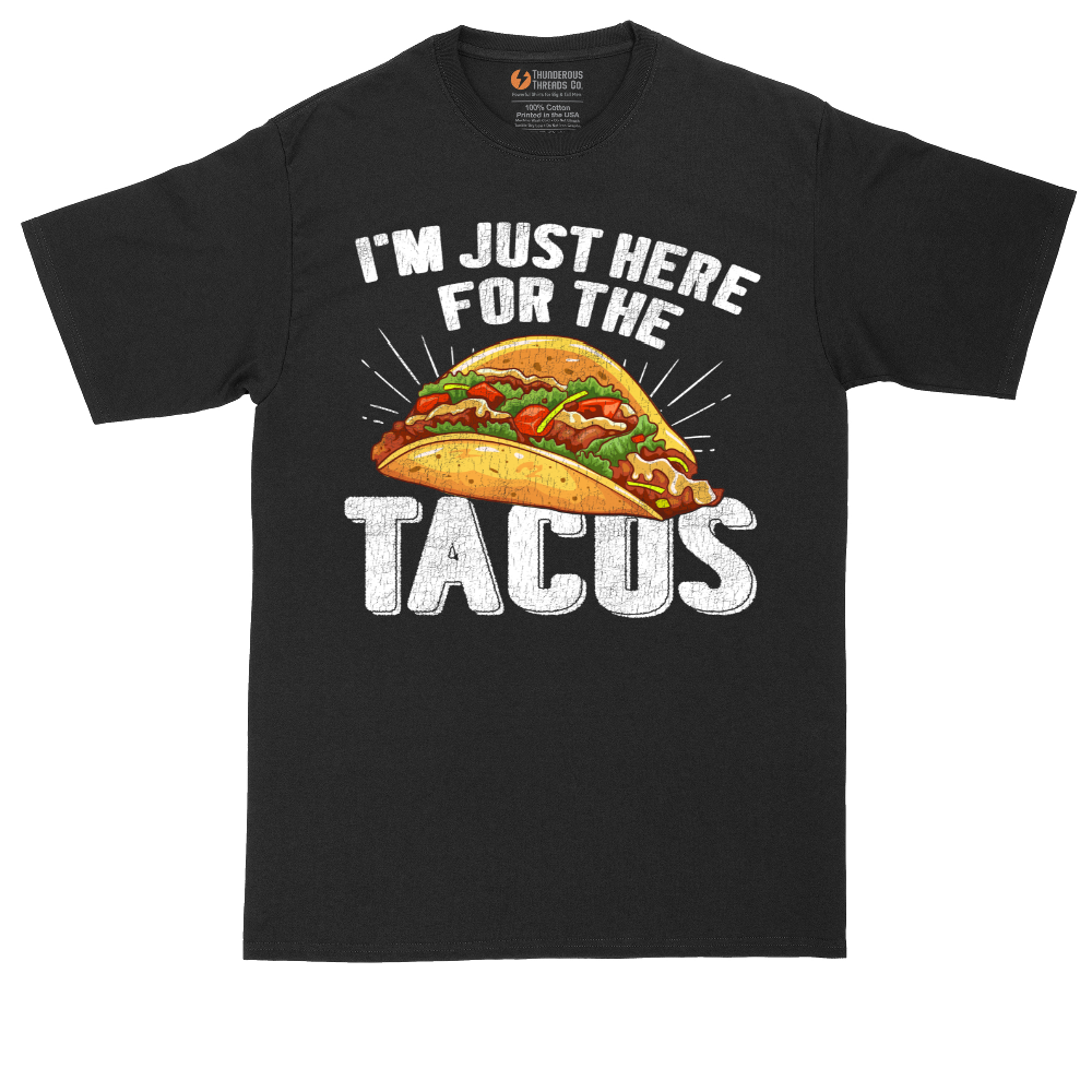 I'm Just Here for the Tacos - Color Version - Mens Tall T-Shirt