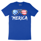 Flag Sun Glasses No Grunge - Mens T-Shirt - Sizes S - 6XL