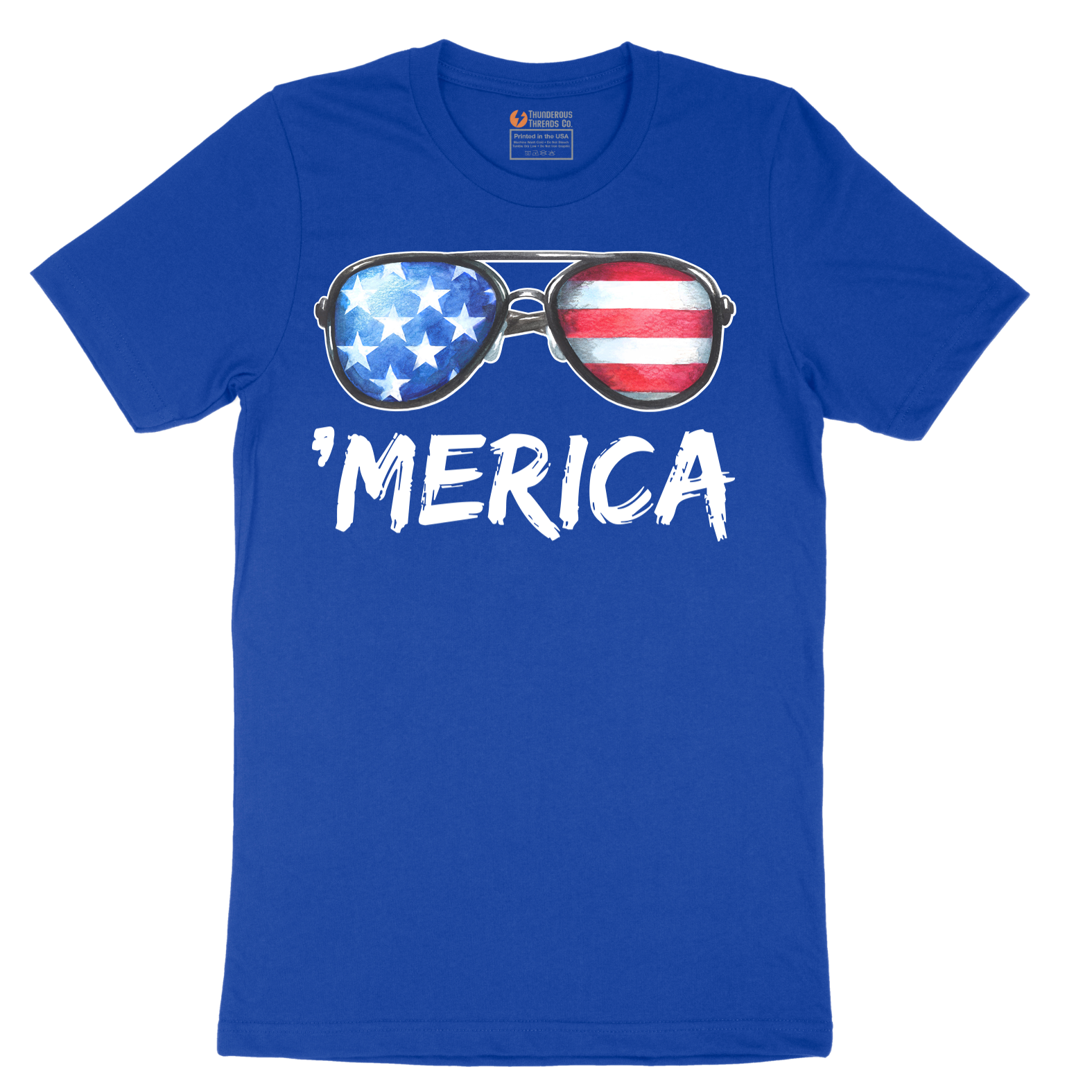 Flag Sun Glasses No Grunge - Mens T-Shirt - Sizes S - 6XL
