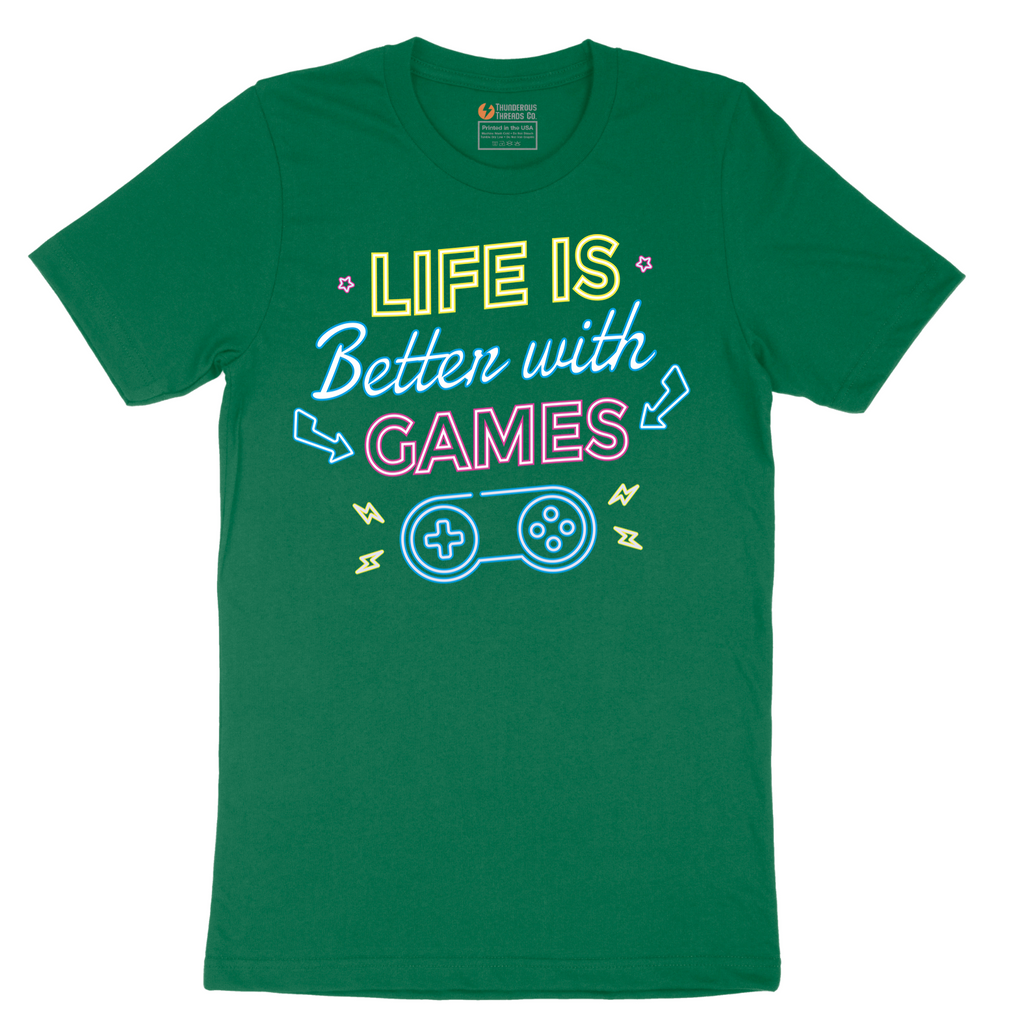 LIfe is Better with Games - Mens T-Shirt - Sizes S - 6XL