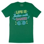 LIfe is Better with Games - Mens T-Shirt - Sizes S - 6XL