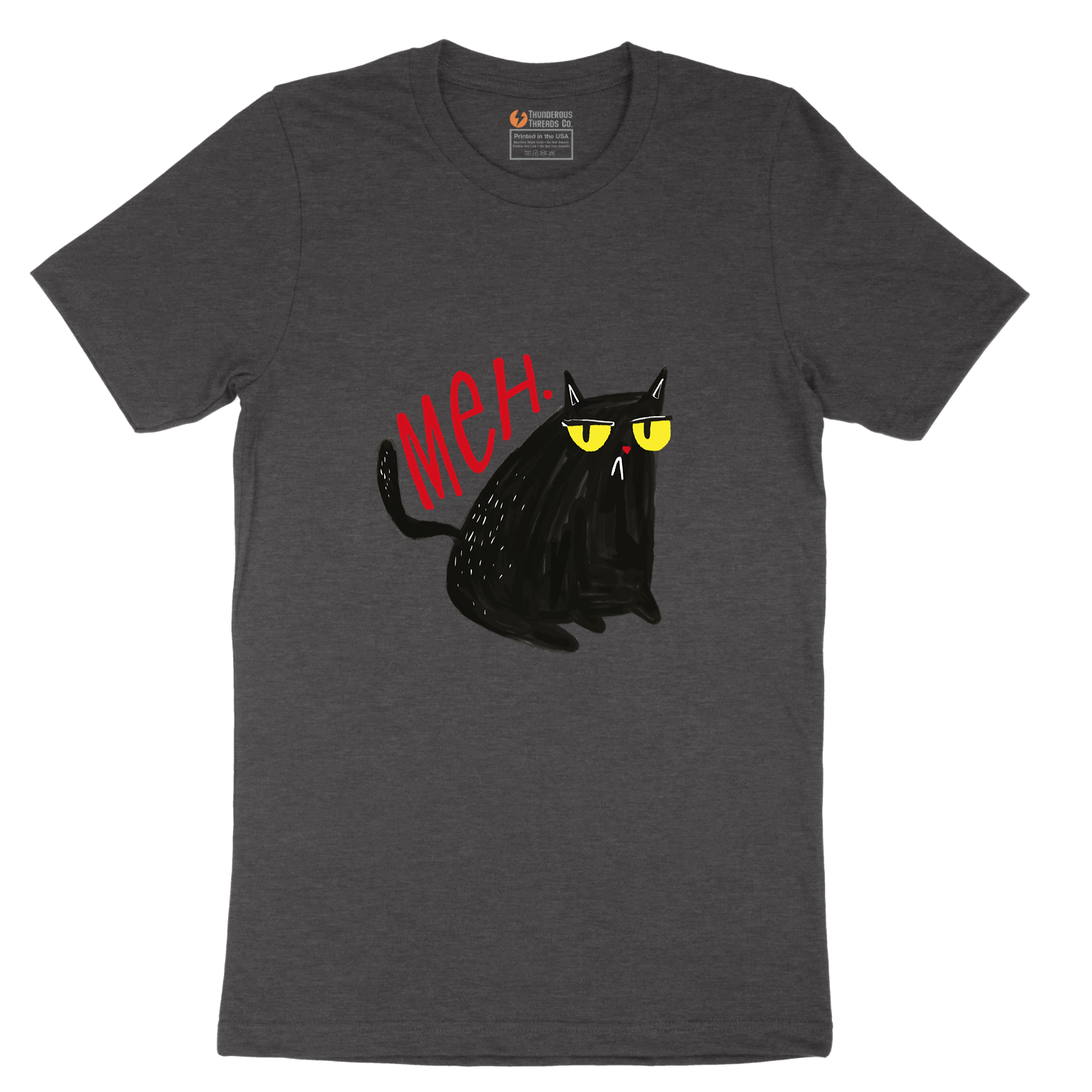 Meh Cat T-Shirt - Mens T-Shirt - Sizes S - 6XL