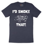 I'd Smoke That Pork Version - Mens T-Shirt - Sizes S - 6XL