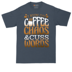 I Run on Coffee and Cuss Words | Mens Tall T-Shirt