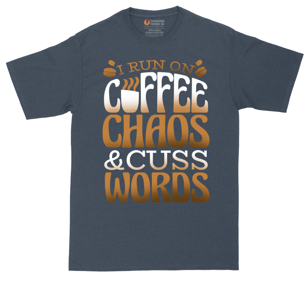 I Run on Coffee and Cuss Words | Mens Tall T-Shirt