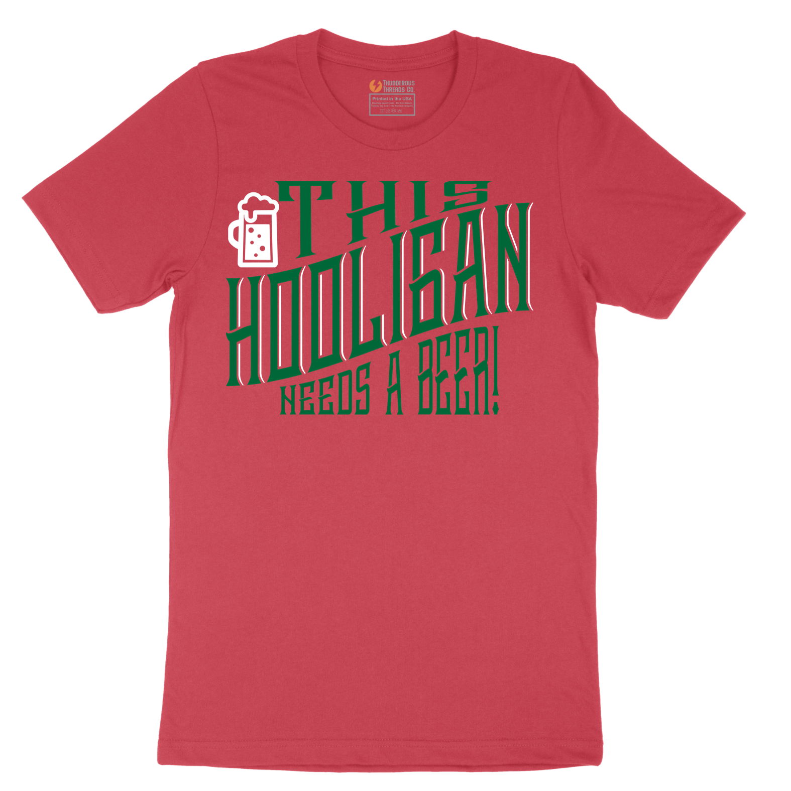 This Hooligan Needs a Beer - Mens T-Shirt - Sizes S - 6XL