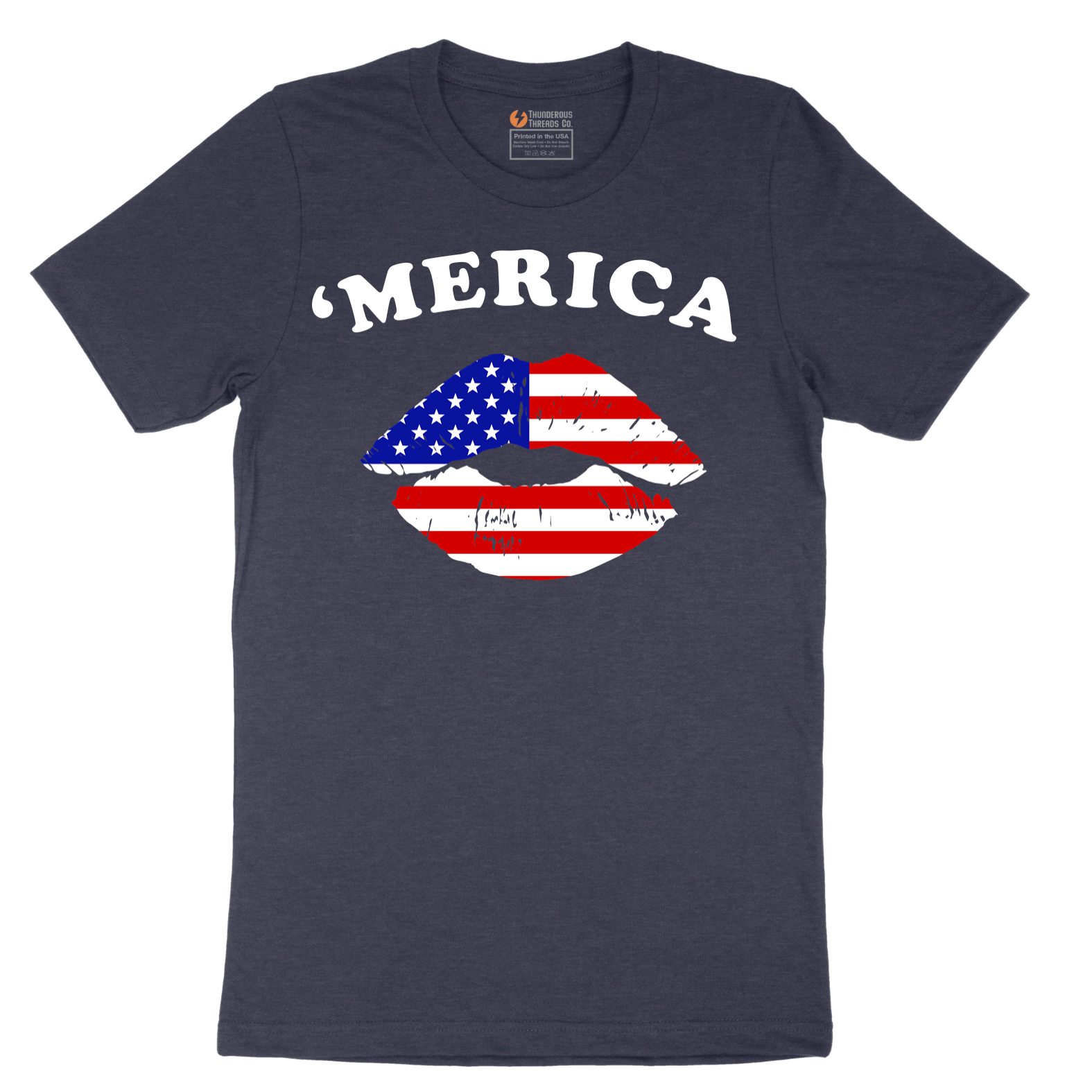 America Lips - Mens T-Shirt - Sizes S - 6XL