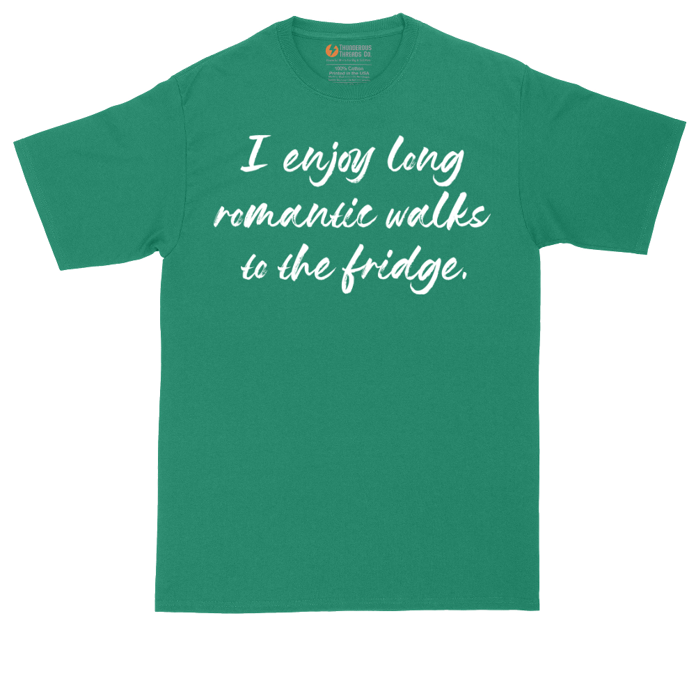 I Enjoy Long Romantic Walks to the Fridge | Mens Tall T-Shirt