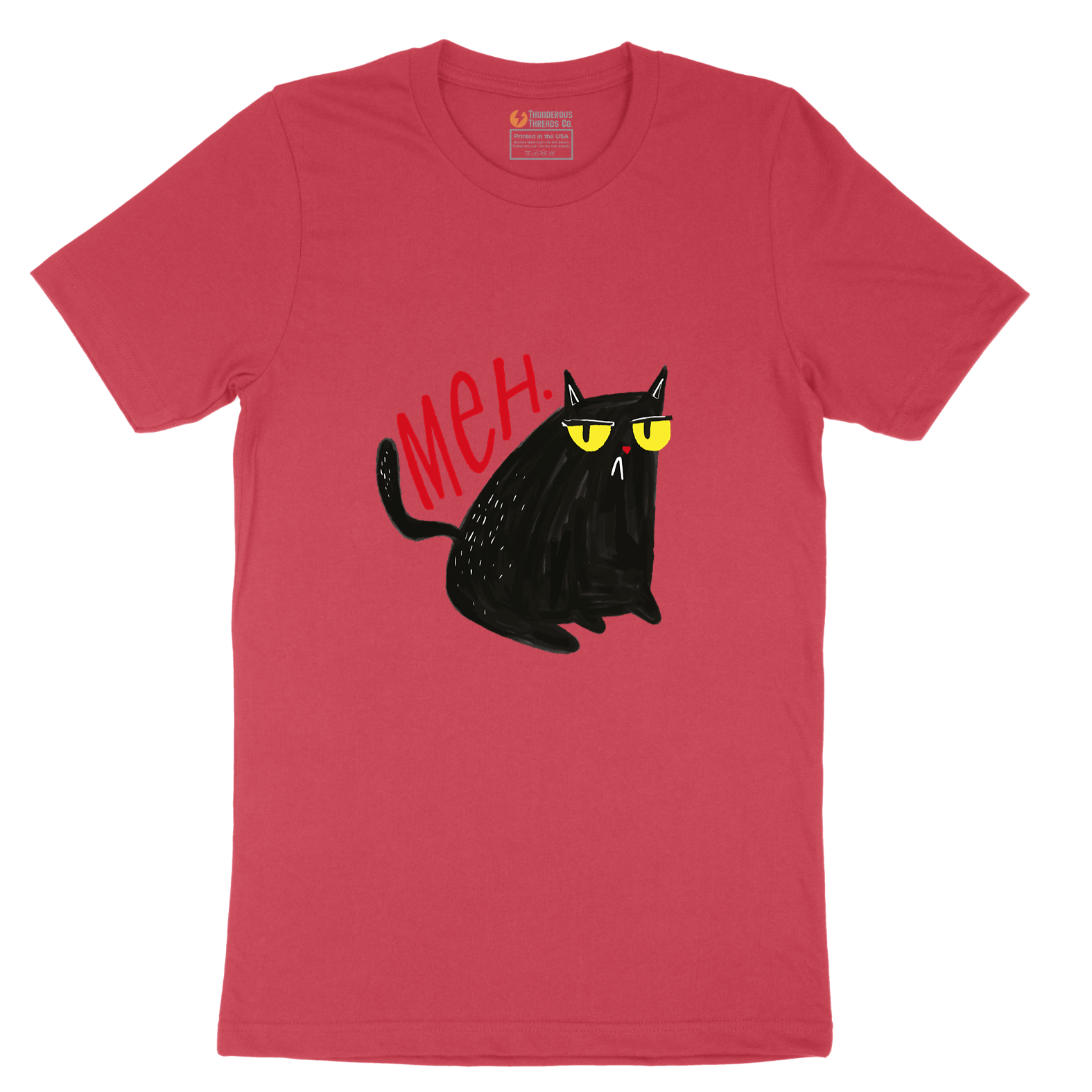 Meh Cat T-Shirt - Mens T-Shirt - Sizes S - 6XL