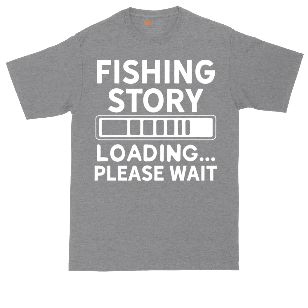 Fishing Story Please Wait | Mens Tall T-Shirt