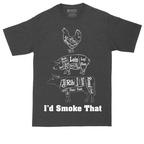 I'd Smoke That Meat Chart Version | Mens Tall T-Shirt