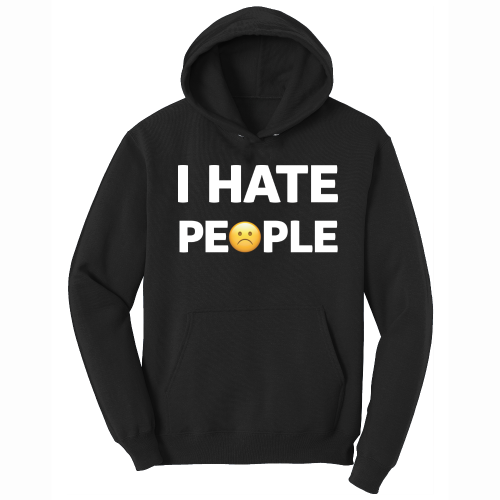 I Hate People - Mens Big & Tall Hooded Sweatshirt - Sizes XLT - 4XLT