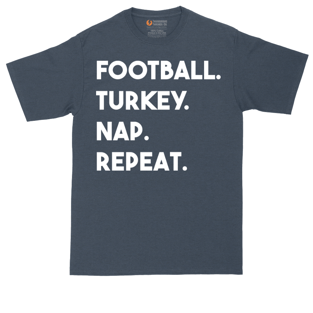 Football Turkey Nap Repeat | Mens Tall T-Shirt