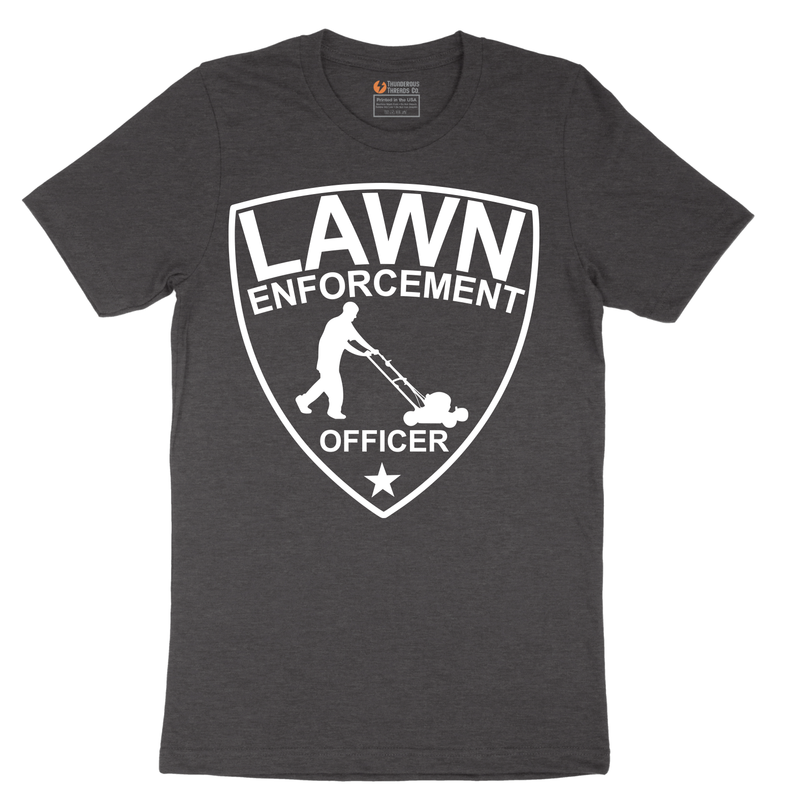Lawn Enforcement Officer_Push Mower - Mens T-Shirt - Sizes S - 6XL