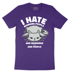 I Hate Morning People and Mornings and People Cat Shirt - Mens T-Shirt - Sizes S - 6XL