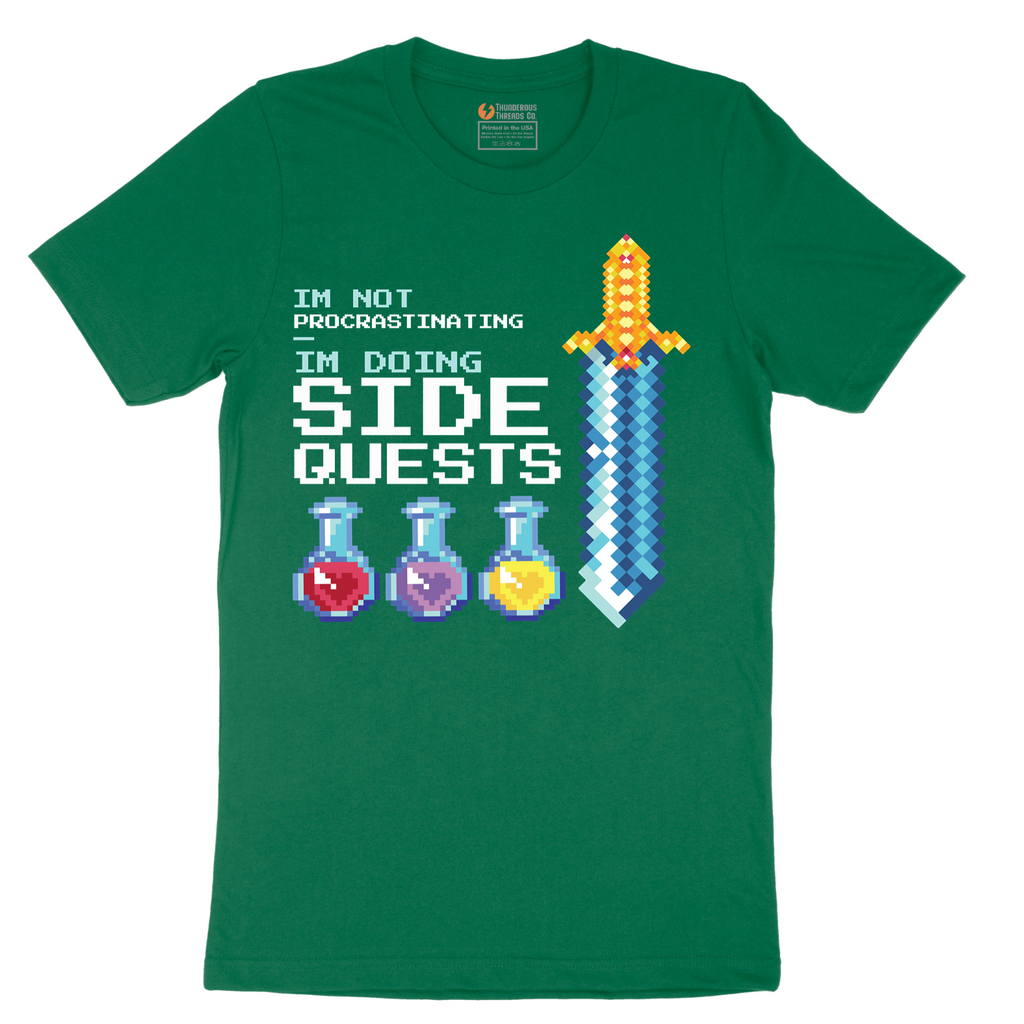 I'm Not Procrastinationg I'm Doing Side Quests - Mens T-Shirt - Sizes S - 6XL