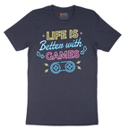 LIfe is Better with Games - Mens T-Shirt - Sizes S - 6XL