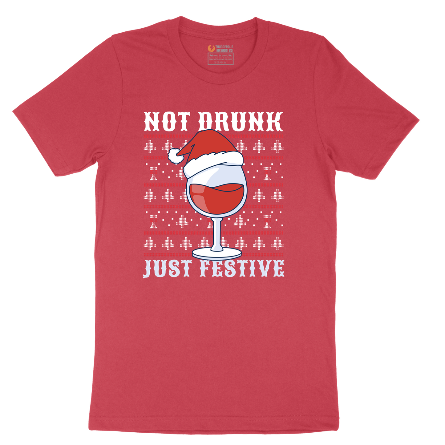 Not Drunk Just Festive - Mens T-Shirt - Sizes S - 6XL