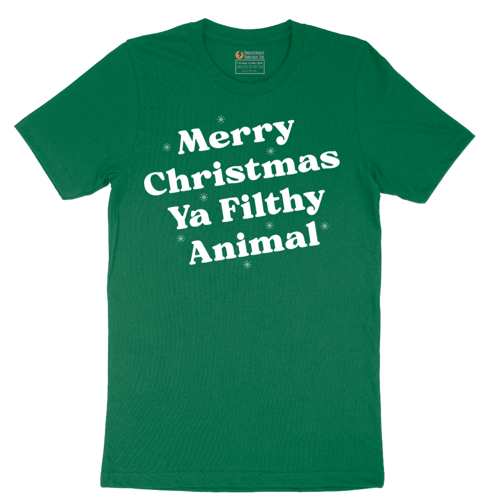 Merry Christmas Ya Filthy Animal - Mens T-Shirt - Sizes S - 6XL