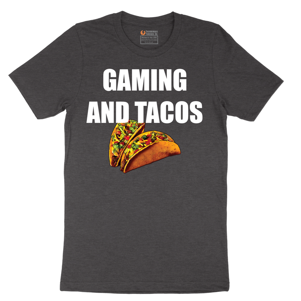 Gaming and Tacos - Mens T-Shirt - Sizes S - 6XL