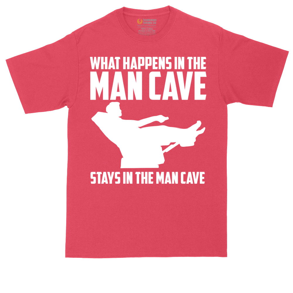 What Happens in the Man Cave Stays in the Man Cave | Mens Tall T-Shirt