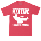 What Happens in the Man Cave Stays in the Man Cave | Mens Tall T-Shirt