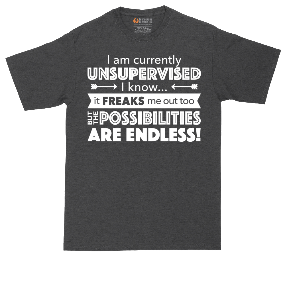 I'm Currently Unsupervised | Mens Tall T-Shirt
