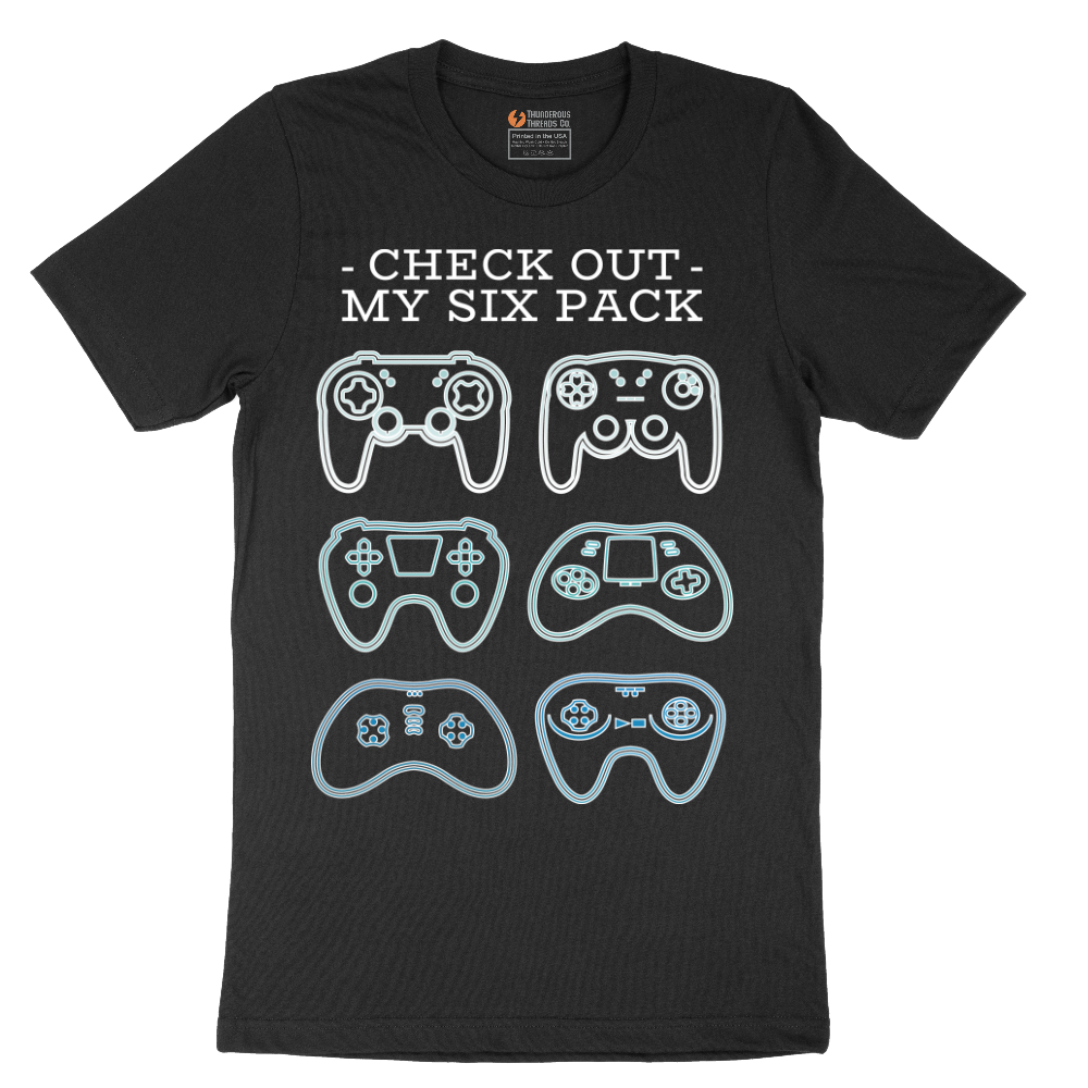 Check Out My Six Pack Video Game Version - Mens T-Shirt - Sizes S - 6XL